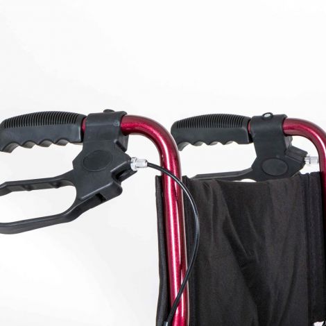 Silla de Traslado de Aluminio Ligera Color Vino, Plata y Rosa