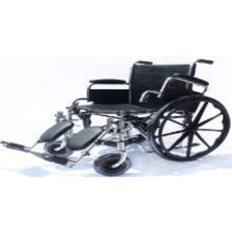 Silla de Ruedas Cromada con Elevapiernas Companion 